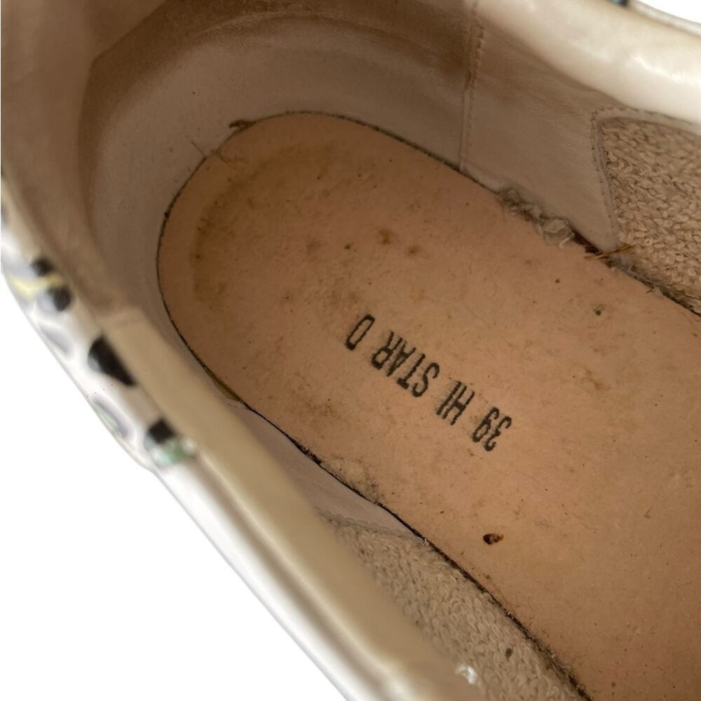 Golden Goose White Sneakers with Pink Star & Leopard Heel - Picture 8 of 10